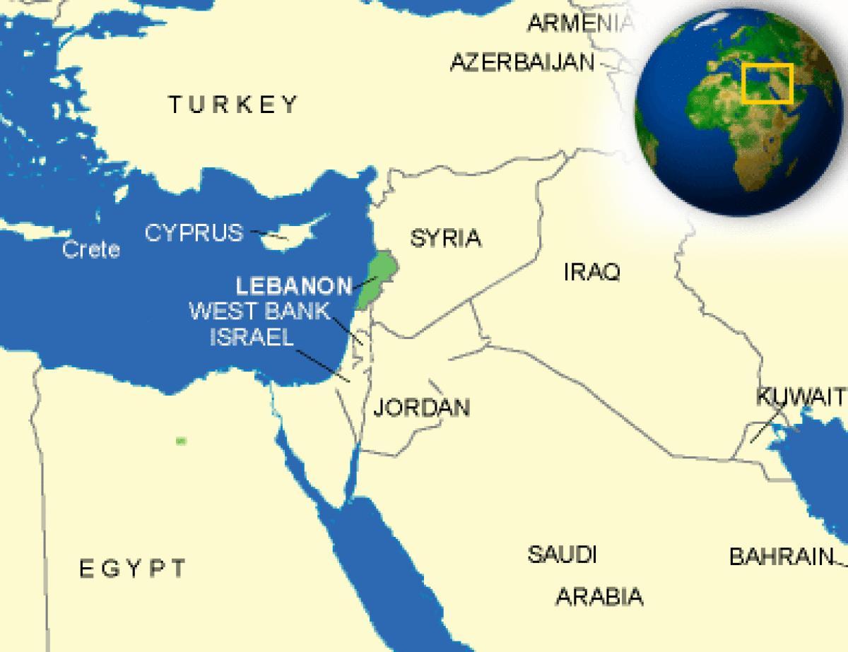 Libanon op die kaart
