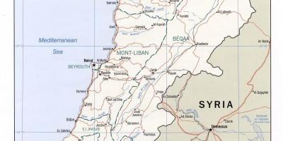 Kaart van die Líbanon hoërskool