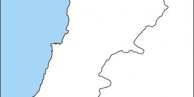 Leë kaart van die Líbanon