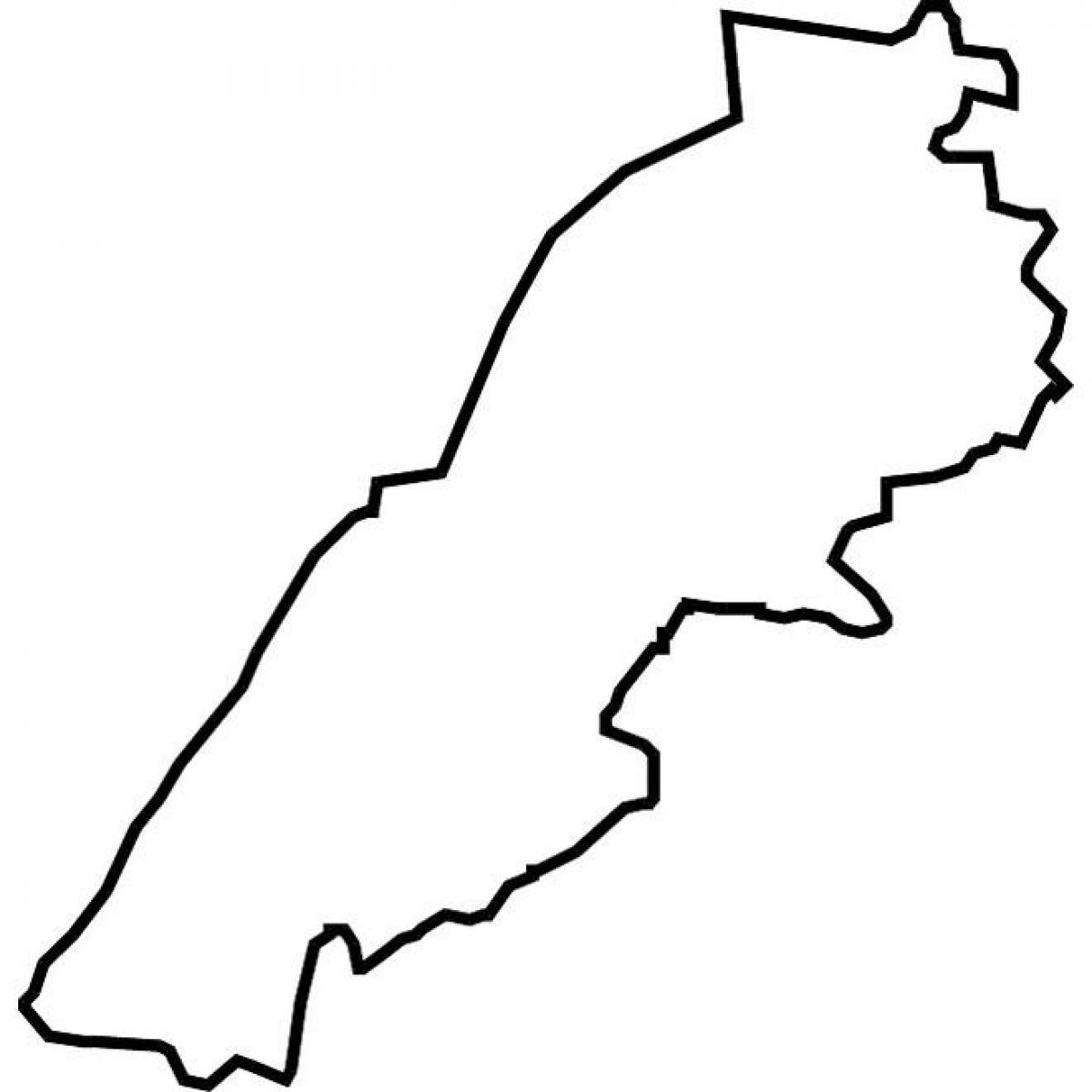 kaart van die Líbanon-kaart, vektor