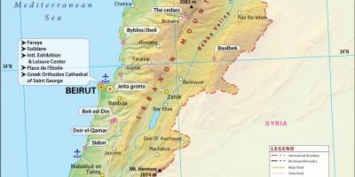 Kaart van die antieke Libanon
